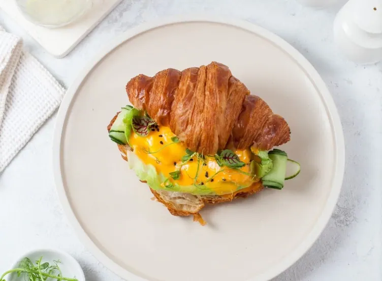 Croissant Royale Benedict at LOOP Café Pererenan, Bali