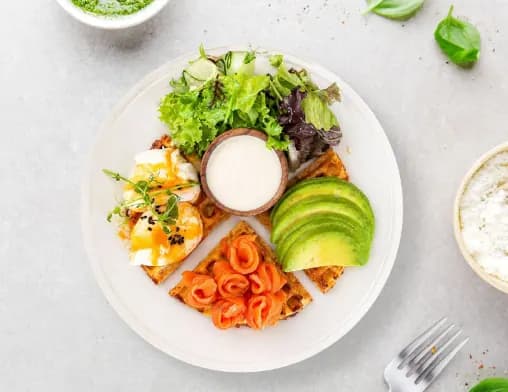 LOOP Signature Breakfast & Potato Waffles at LOOP Café Pererenan