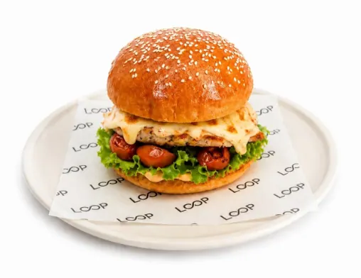 Protein Chicken Burger at LOOP Café