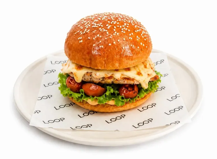 Protein Chicken Burger at LOOP Café Pererenan, Bali