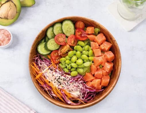 Salmon Poke Bowl at LOOP Café