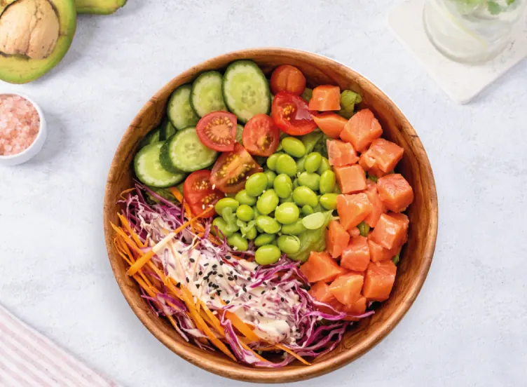 Salmon Poke Bowl at LOOP Café Pererenan, Bali
