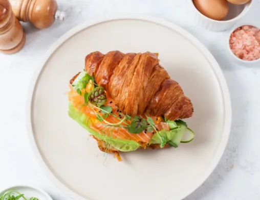 Salmon Sunrice Croissant at LOOP Café