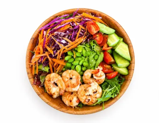 Shrimp Poke Bowl at LOOP Café Pererenan