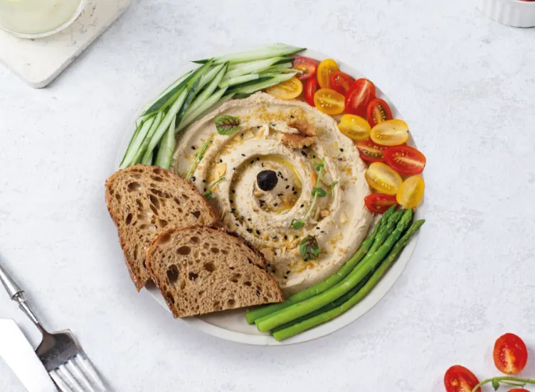 Garden Glow Hummus Plate at LOOP Café in Pererenan