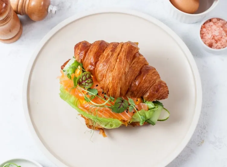 Salmon Sunrise Croissant at LOOP Café Pererenan, Bali